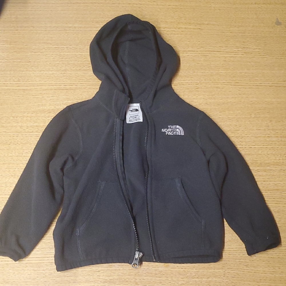 The North Face Baby Black Fleece Hooded Jacket